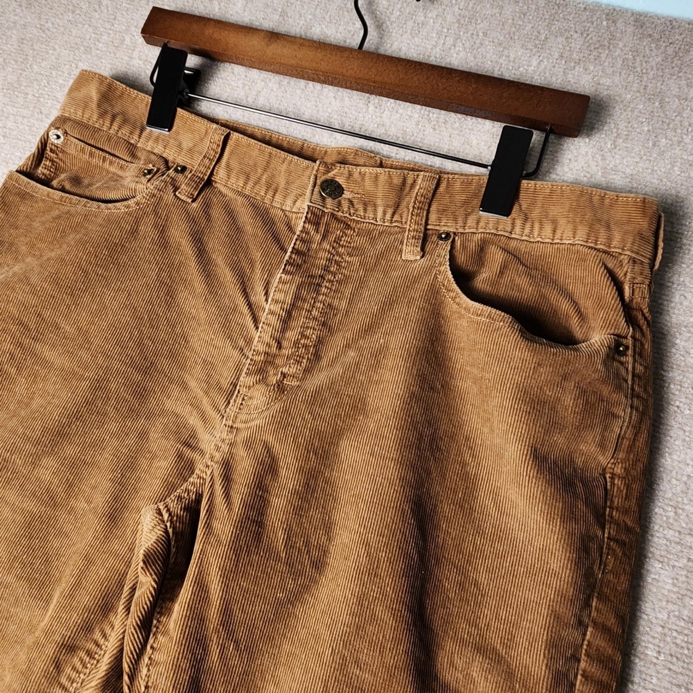 J. Crew Corduroy Pants Mens 34x32 Brown Tan Straight Leg‎ Fine Wale Casual